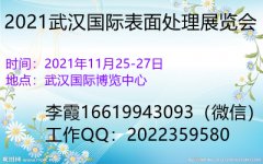 展会标题图片：2021武汉国际表面处理展览会